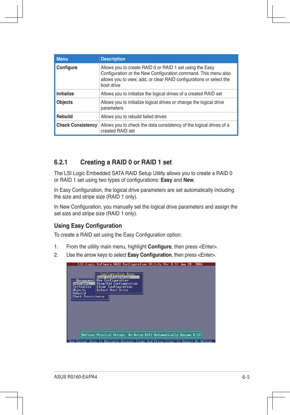 Creating.a.raid.0.or.raid.1.set | Asus RS160-E4/PA4 User Manual | Page 119 / 186