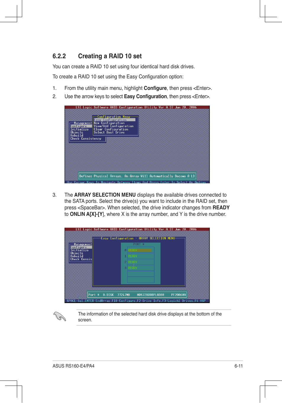 Creating.a.raid.10.set | Asus RS160-E4/PA4 User Manual | Page 125 / 186