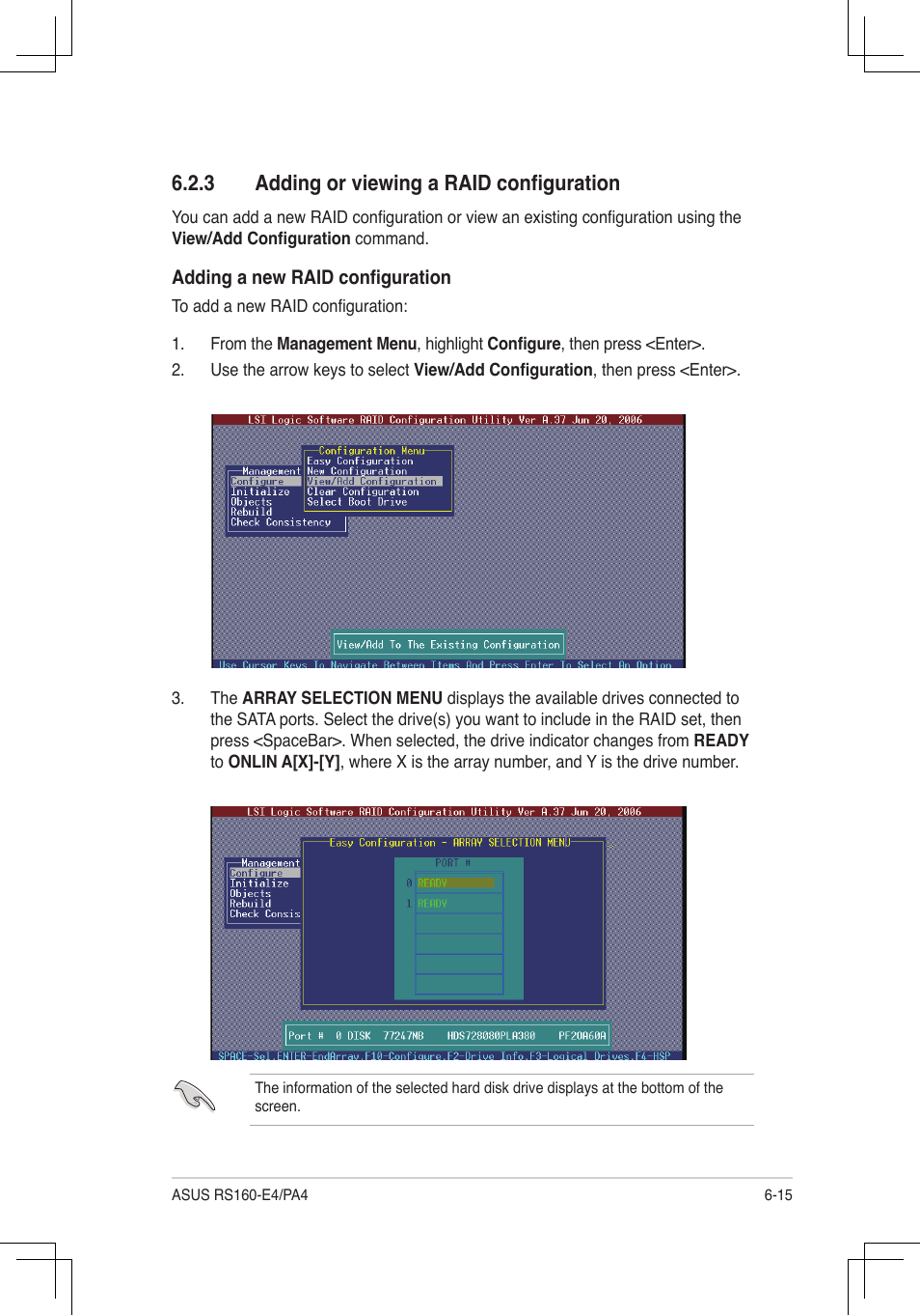 3 adding or viewing a raid configuration | Asus RS160-E4/PA4 User Manual | Page 129 / 186