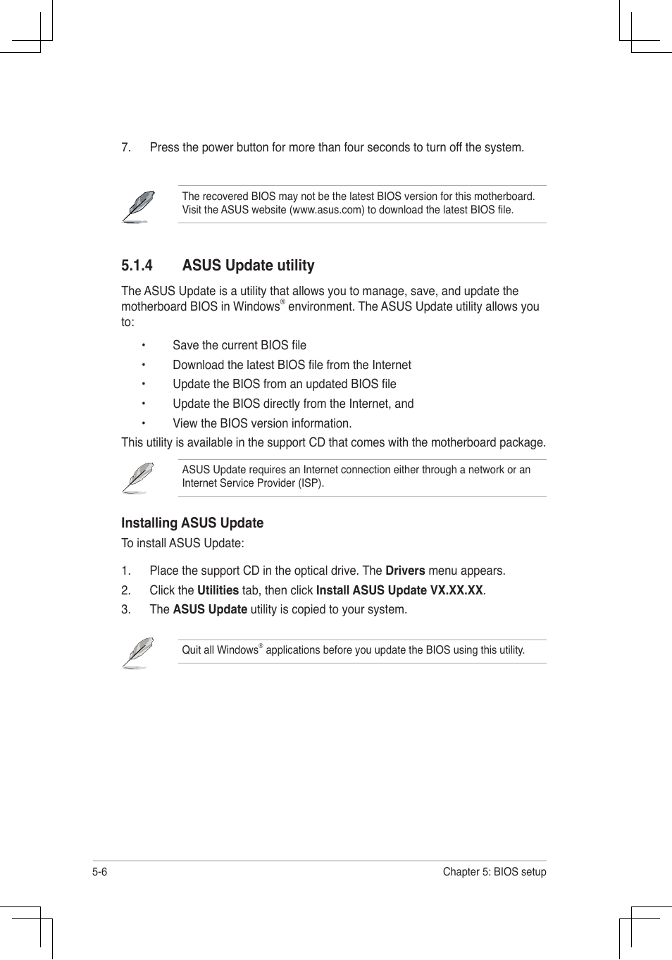 Asus.update.utility | Asus RS160-E4/PA4 User Manual | Page 76 / 186