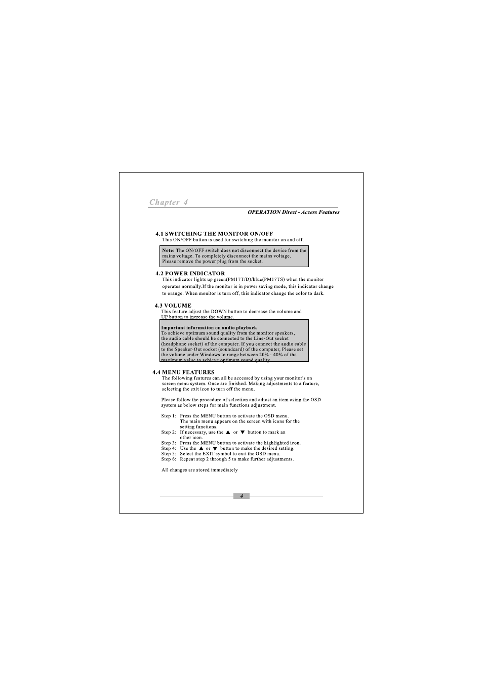 Chapter 4 | Asus PM17TU User Manual | Page 7 / 13