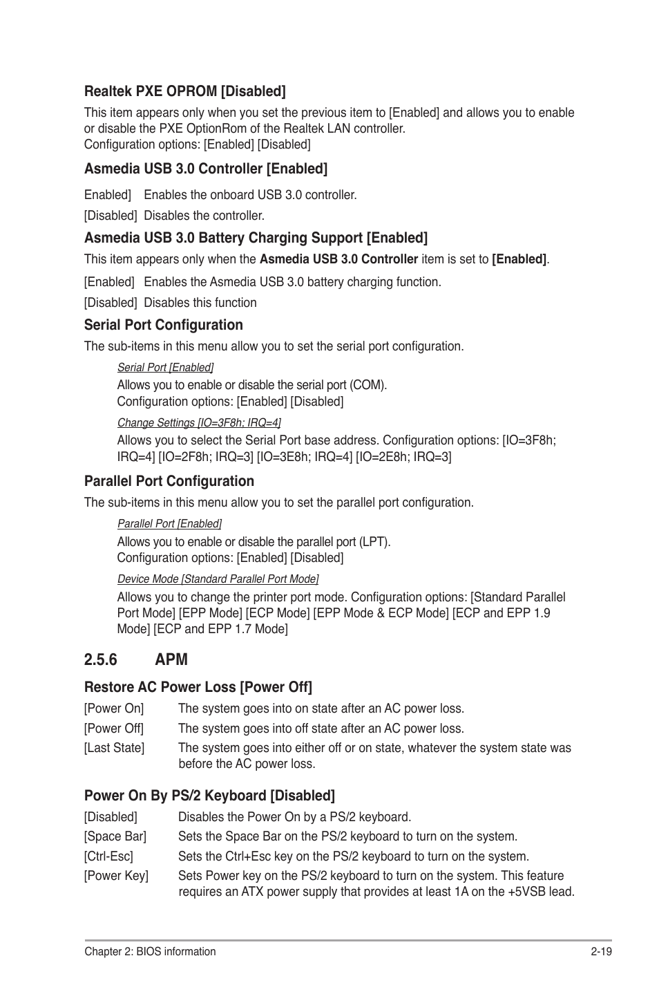 6 apm, Apm -19 | Asus E45M1-M PRO User Manual | Page 51 / 62