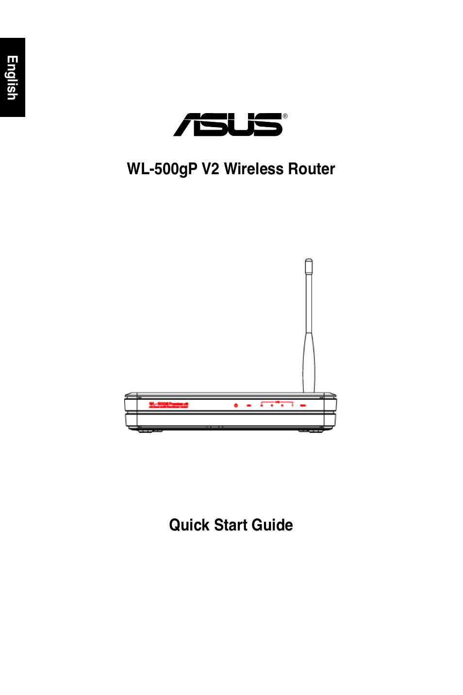 Quick start guide wl-500gp v2 wireless router | Asus WL-500gP V2 User Manual | Page 3 / 65