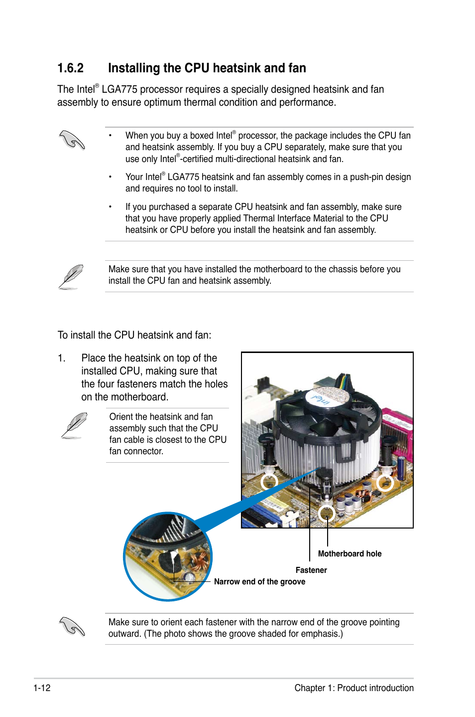 2 installing the cpu heatsink and fan | Asus P5KPL-C User Manual | Page 24 / 96