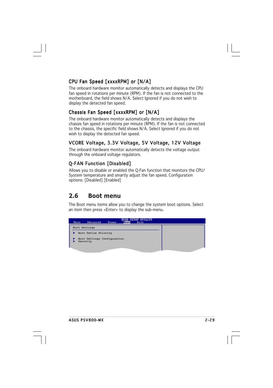 6 boot menu | Asus P5V800-MX User Manual | Page 73 / 90