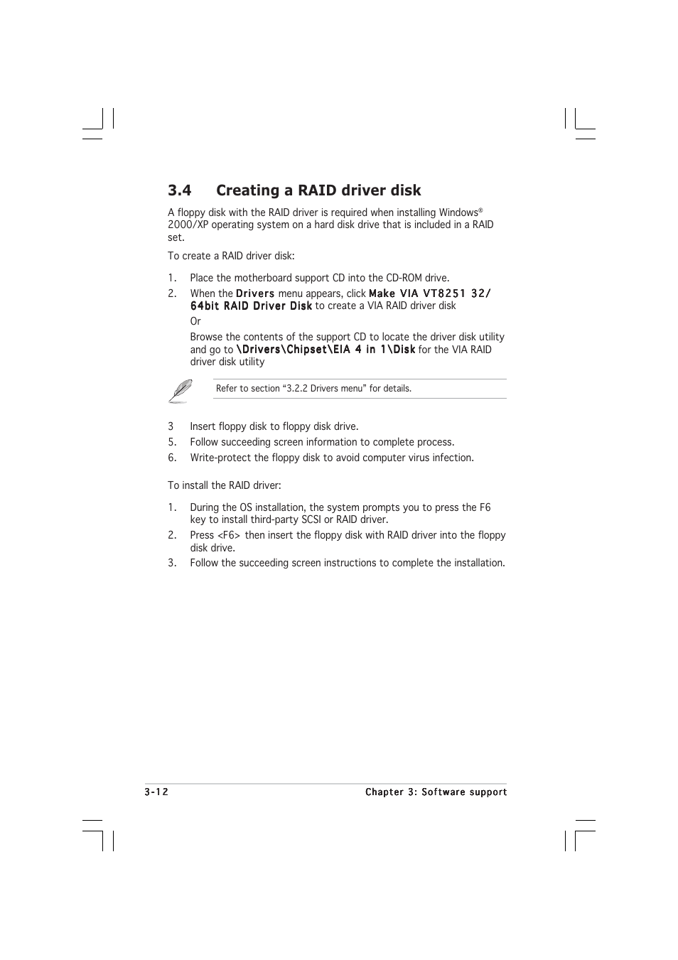 4 creating a raid driver disk | Asus P5V800-MX User Manual | Page 90 / 90