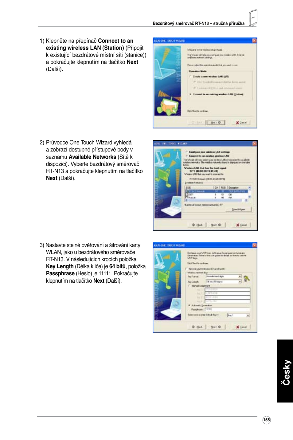 Česky | Asus RT-N13 User Manual | Page 166 / 379