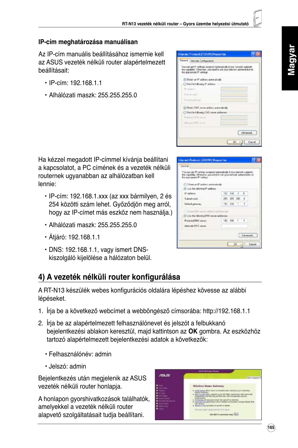 Magyar, 4) a vezeték nélküli router konfigurálása | Asus RT-N13 User Manual | Page 176 / 379