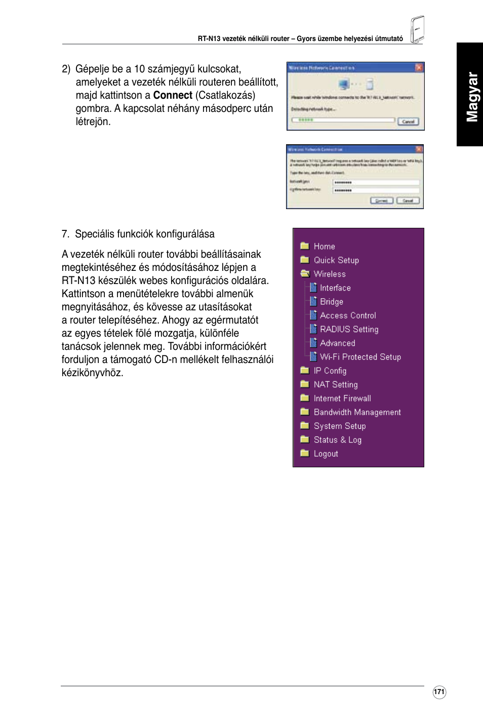 Magyar | Asus RT-N13 User Manual | Page 182 / 379