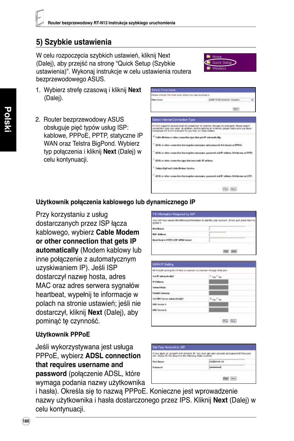 Polski | Asus RT-N13 User Manual | Page 191 / 379