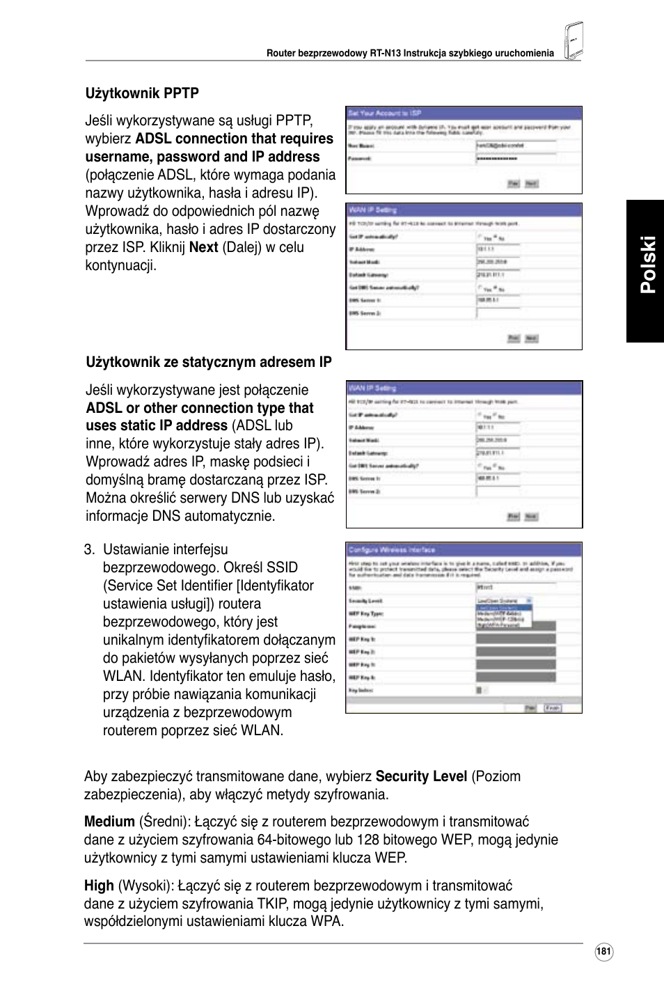 Polski | Asus RT-N13 User Manual | Page 192 / 379