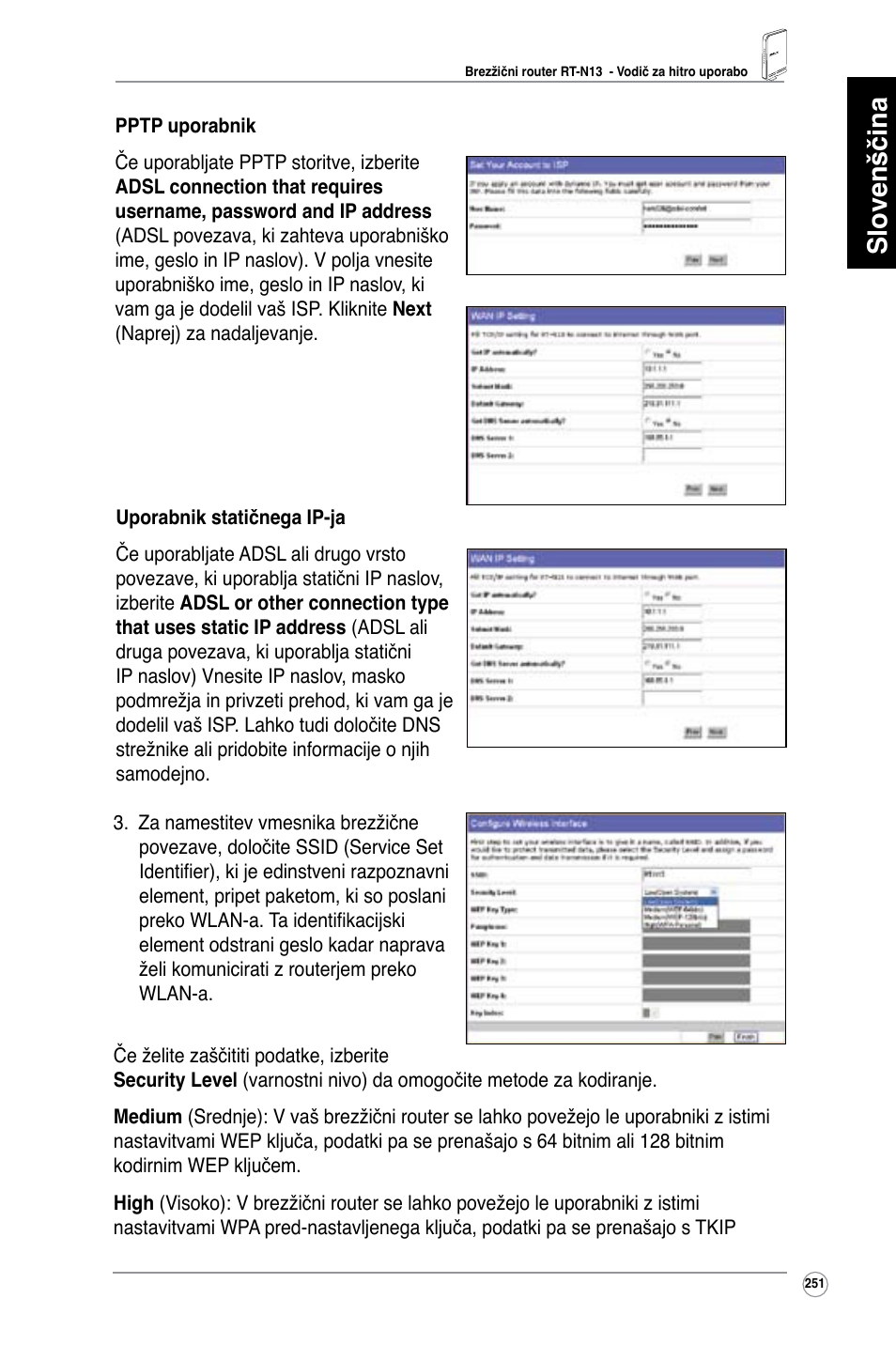 Slovenščina | Asus RT-N13 User Manual | Page 262 / 379