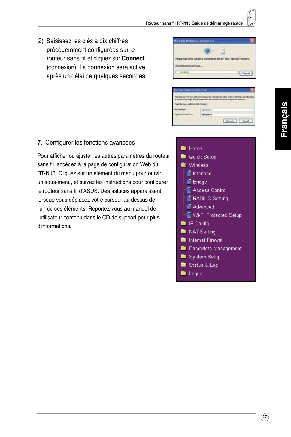 Français | Asus RT-N13 User Manual | Page 28 / 379