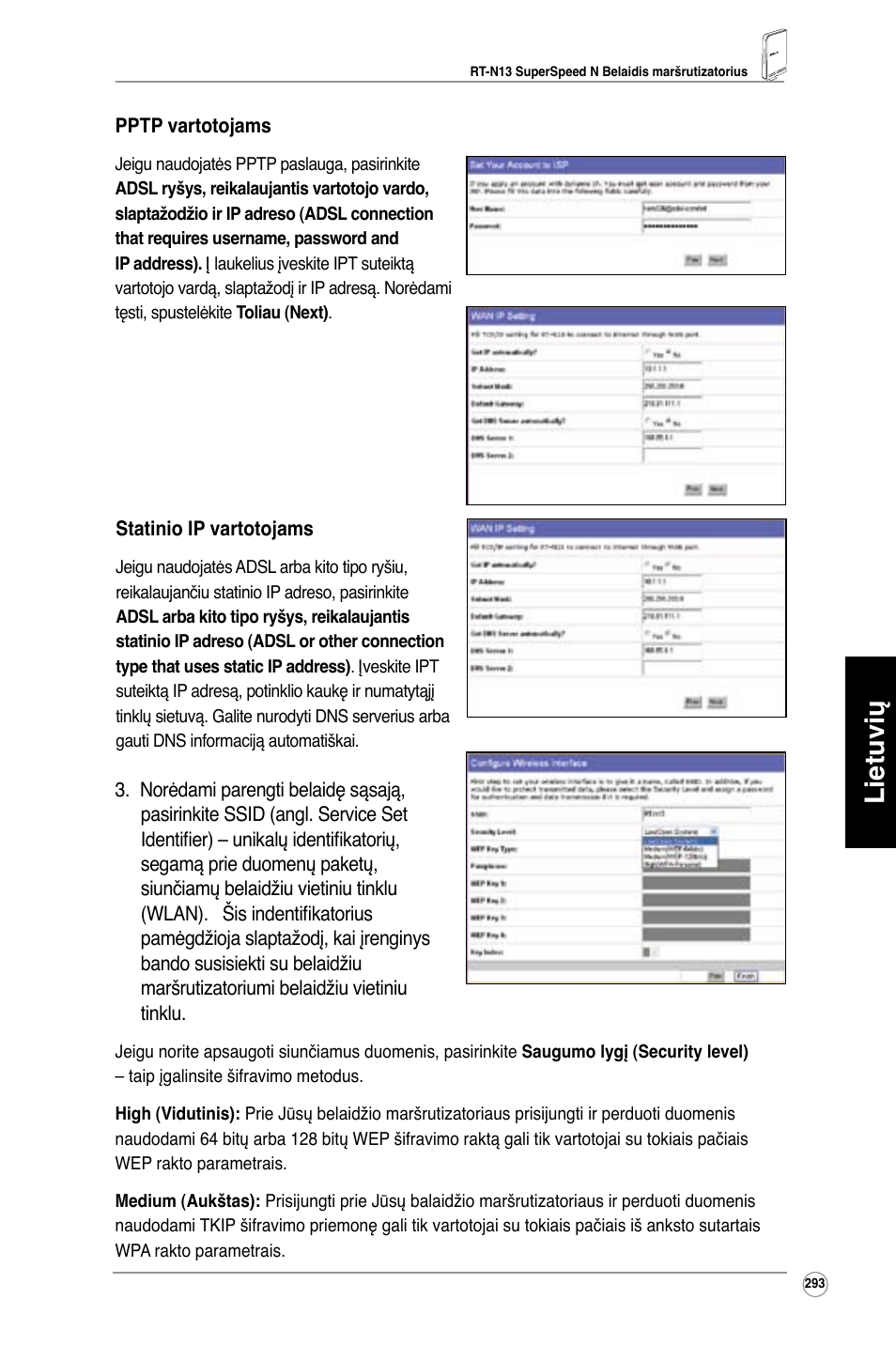 Lietuvių | Asus RT-N13 User Manual | Page 304 / 379
