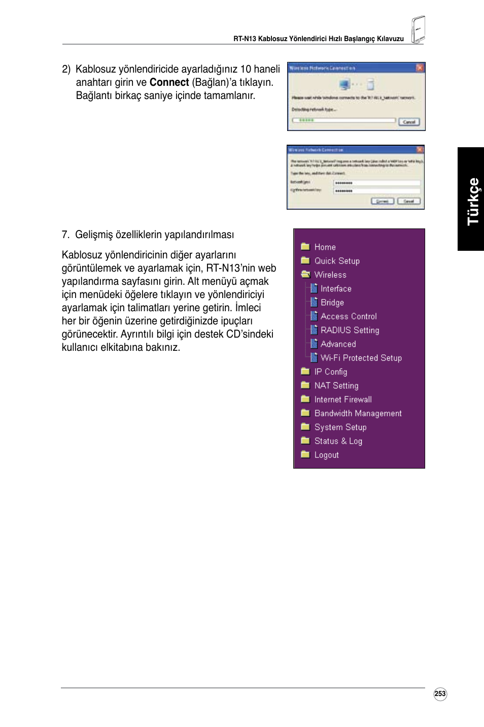 Türkçe | Asus RT-N13 User Manual | Page 364 / 379