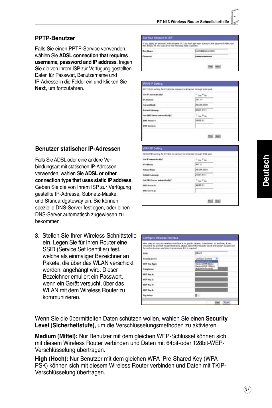 Deutsch | Asus RT-N13 User Manual | Page 38 / 379