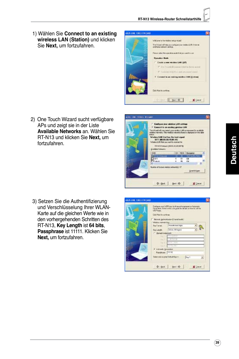 Deutsch | Asus RT-N13 User Manual | Page 40 / 379