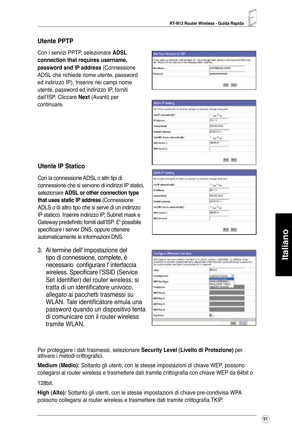 Italiano | Asus RT-N13 User Manual | Page 52 / 379