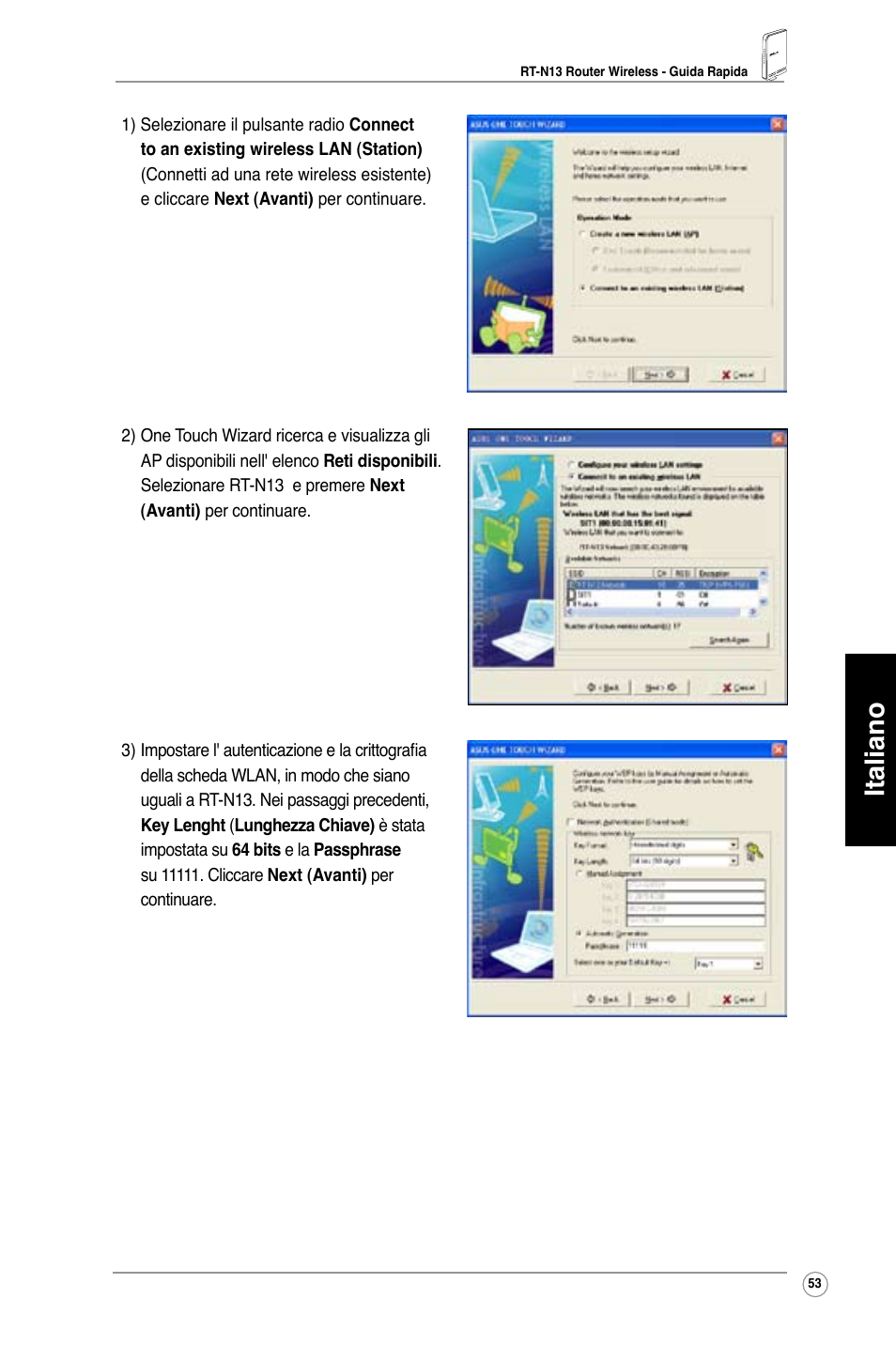 Italiano | Asus RT-N13 User Manual | Page 54 / 379