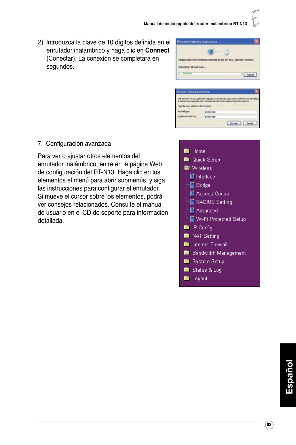 Español | Asus RT-N13 User Manual | Page 84 / 379