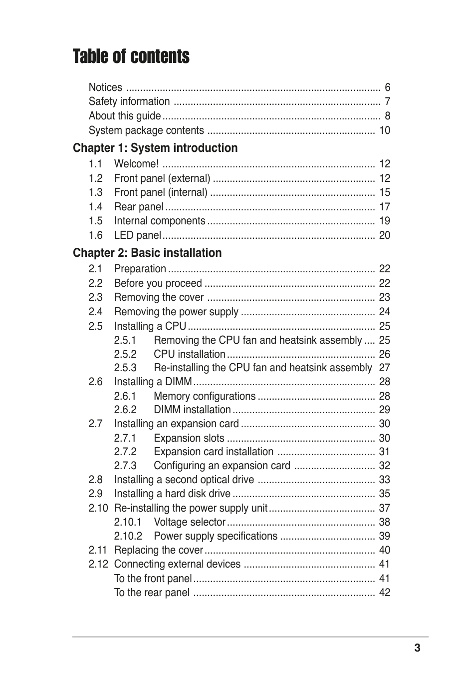 Asus T2-R User Manual | Page 3 / 120