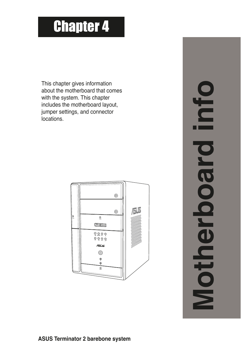 Motherboard info, Chapter 4 | Asus T2-R User Manual | Page 71 / 120