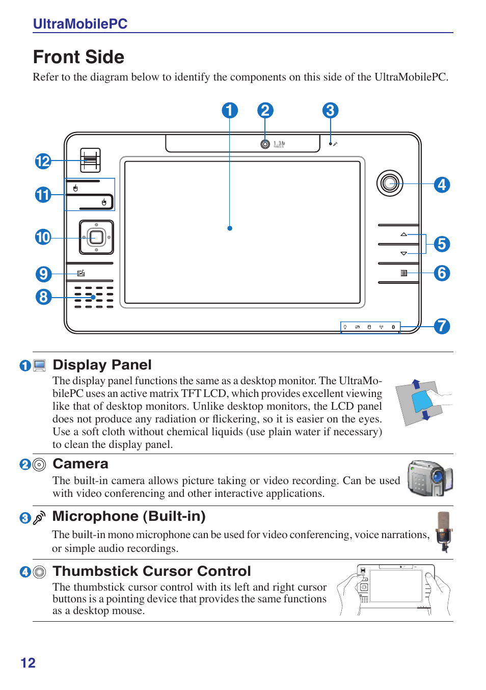 Front side | Asus R2Hv User Manual | Page 12 / 60