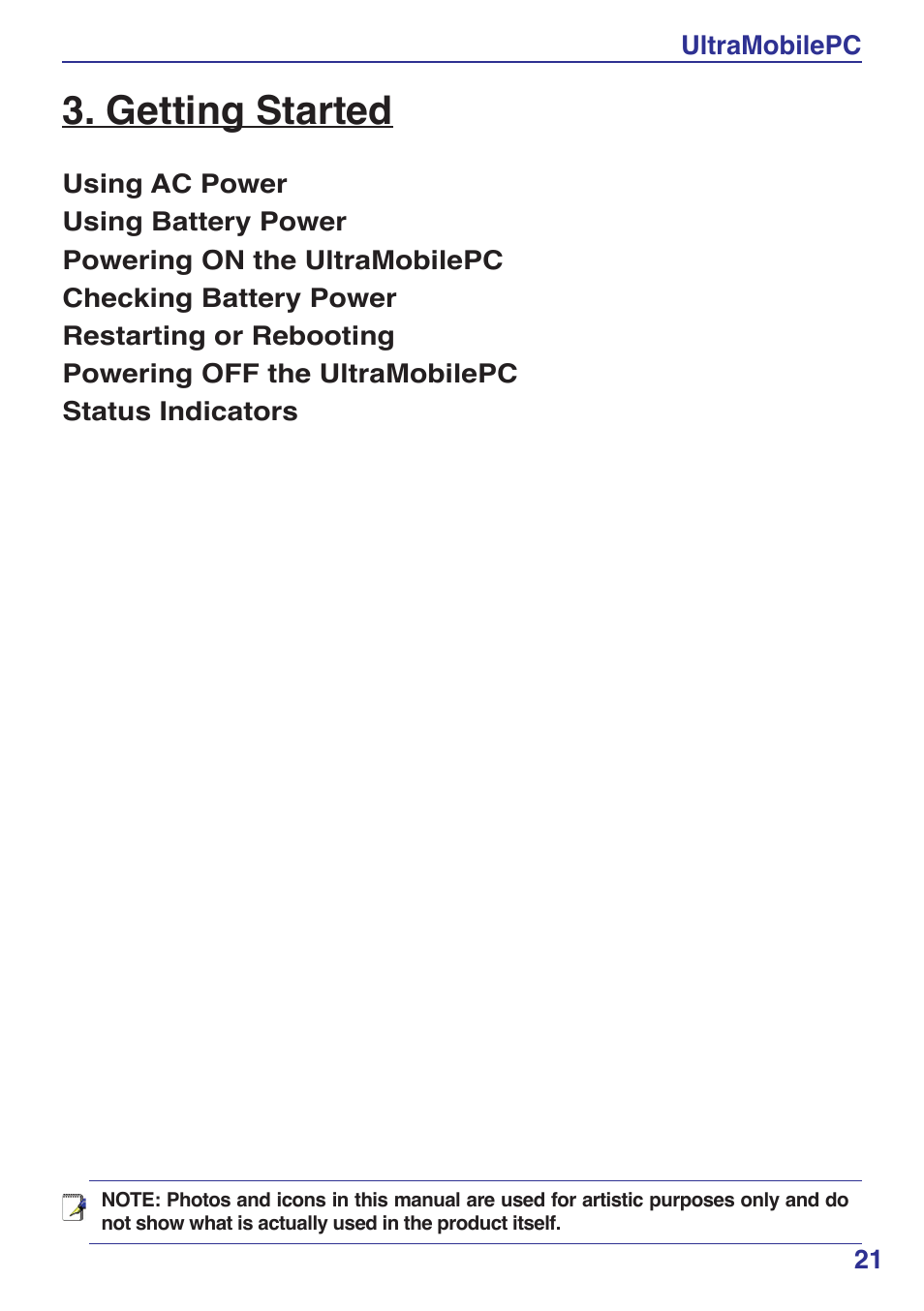 Getting started | Asus R2Hv User Manual | Page 21 / 60