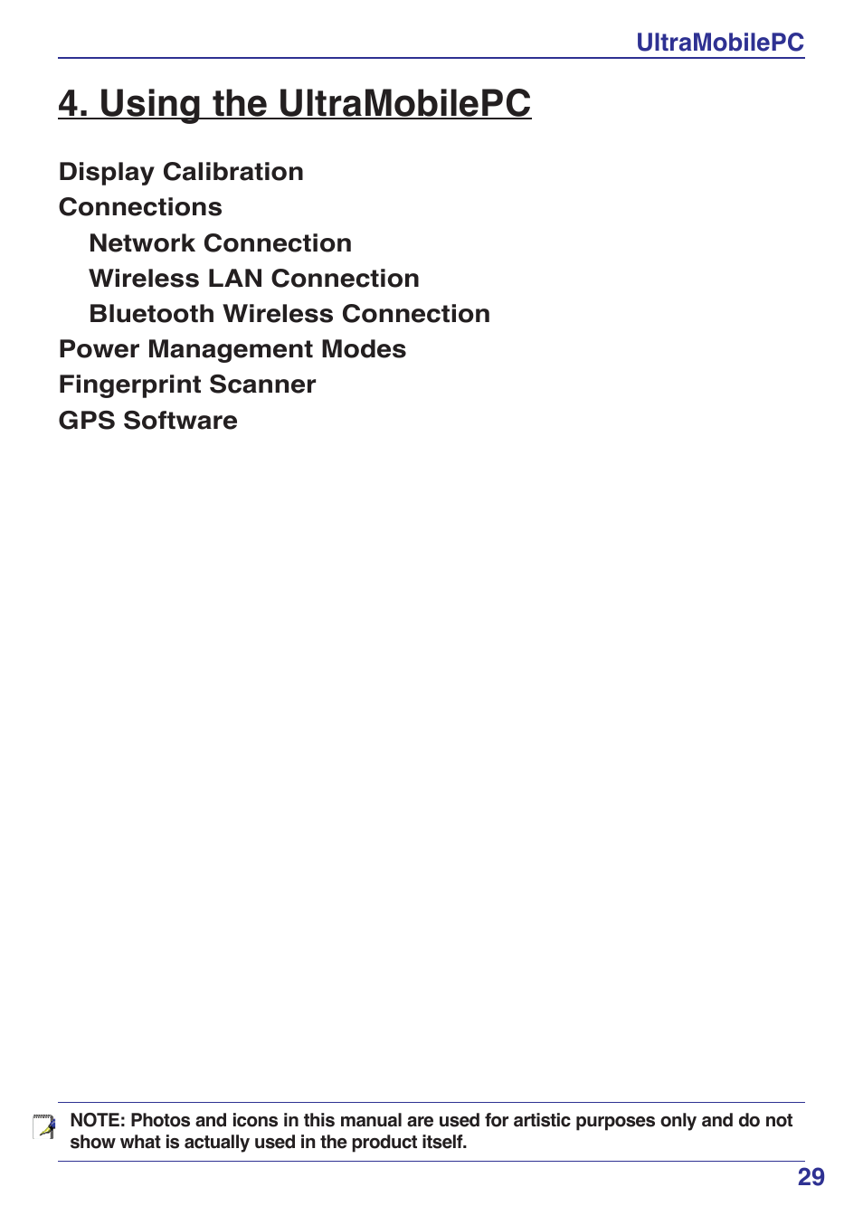 Using the ultramobilepc | Asus R2Hv User Manual | Page 29 / 60