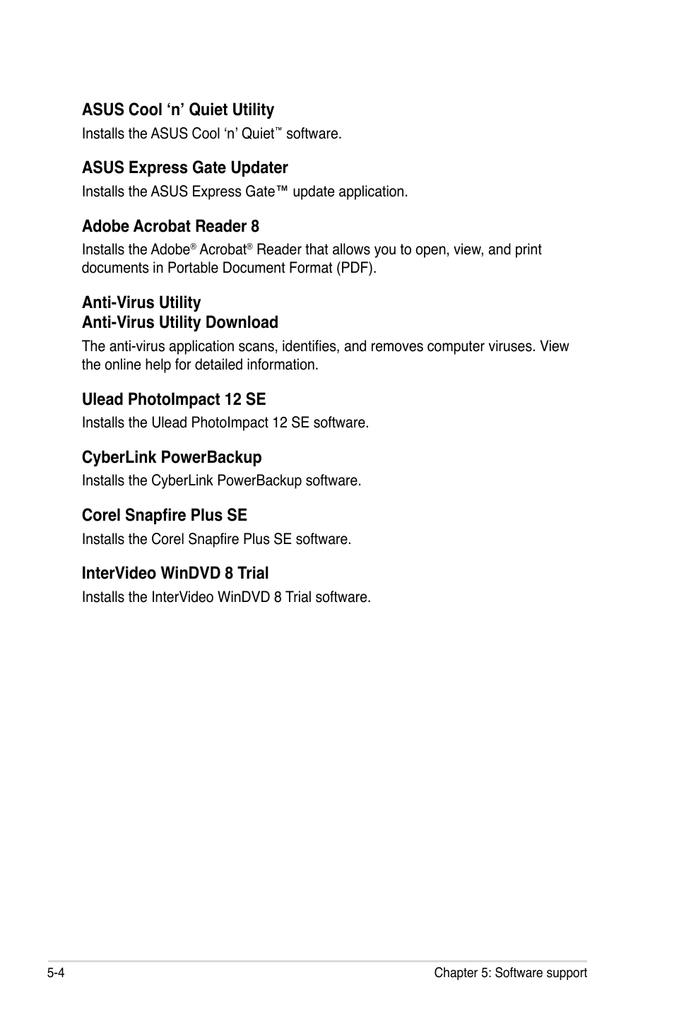 Asus M3N-HT Deluxe/Mempipe User Manual | Page 128 / 192