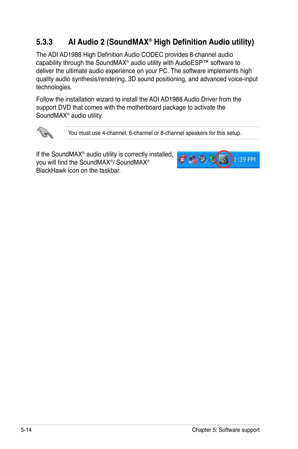 3 ai audio 2 (soundmax, High definition audio utility) | Asus M3N-HT Deluxe/Mempipe User Manual | Page 138 / 192
