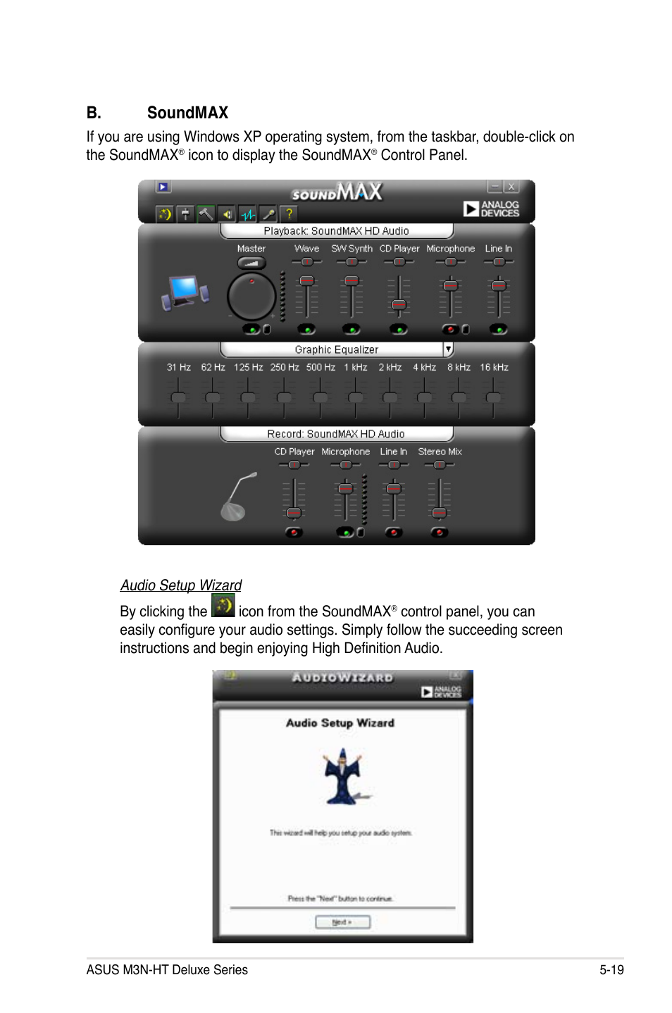 B. soundmax | Asus M3N-HT Deluxe/Mempipe User Manual | Page 143 / 192