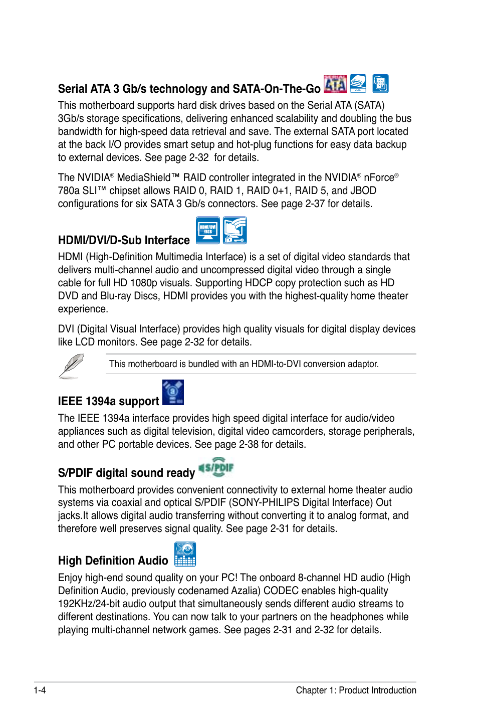 Asus M3N-HT Deluxe/Mempipe User Manual | Page 20 / 192