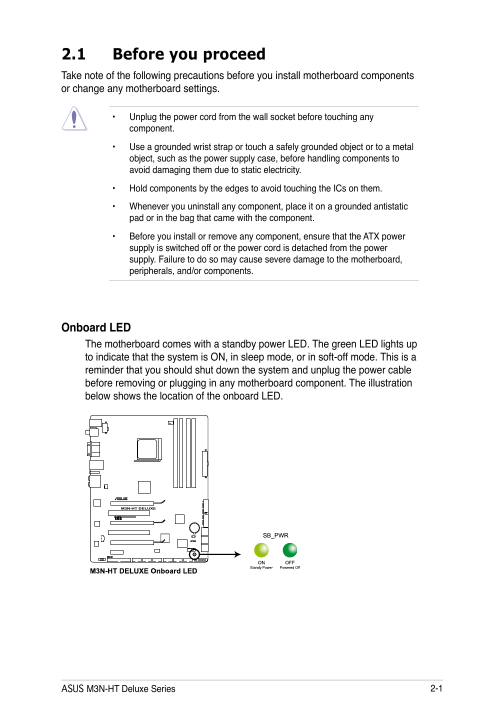 1 before you proceed | Asus M3N-HT Deluxe/Mempipe User Manual | Page 27 / 192