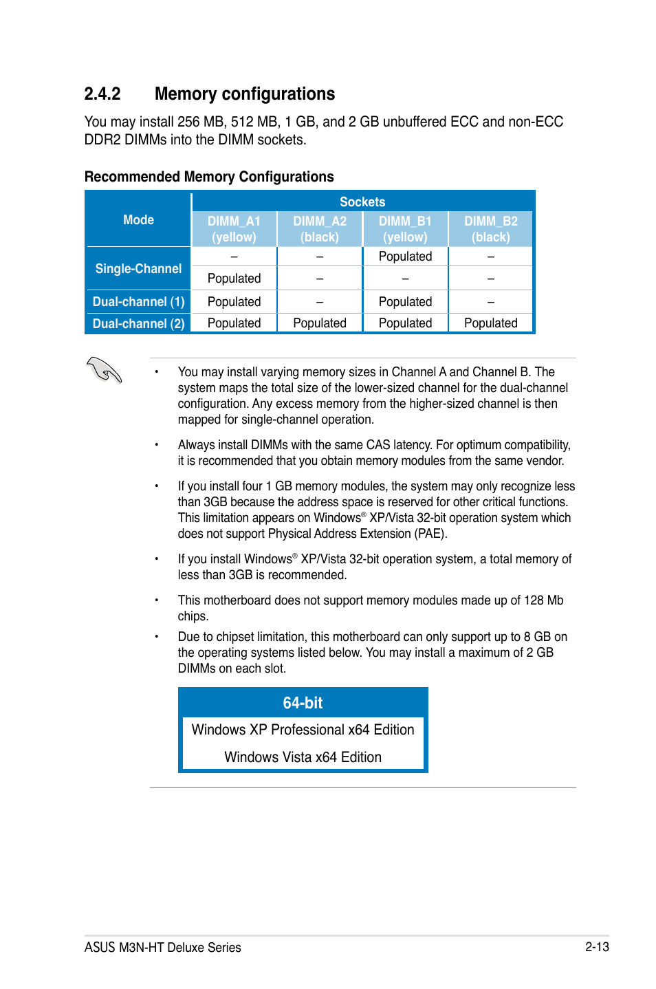 Asus M3N-HT Deluxe/Mempipe User Manual | Page 39 / 192