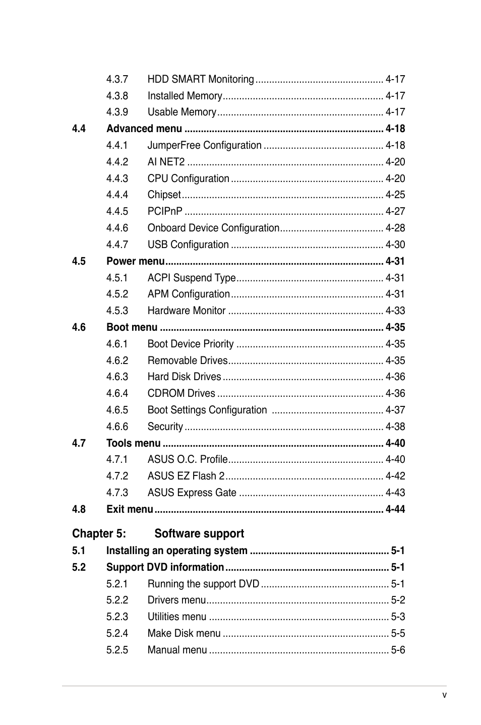 Asus M3N-HT Deluxe/Mempipe User Manual | Page 5 / 192