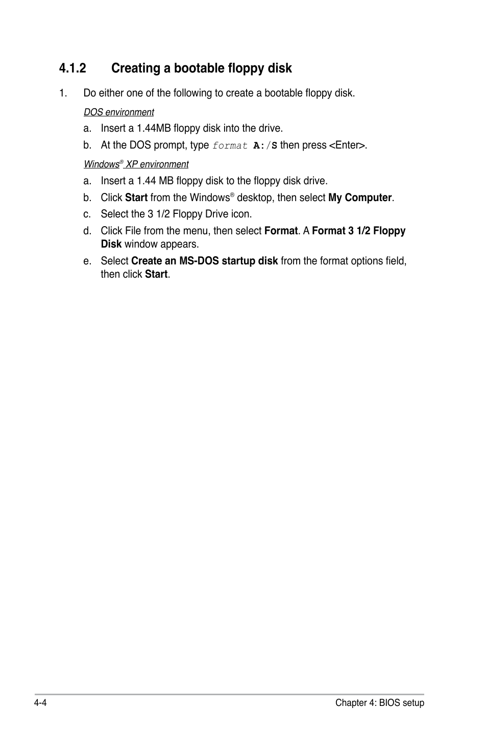 2 creating a bootable floppy disk | Asus M3N-HT Deluxe/Mempipe User Manual | Page 82 / 192