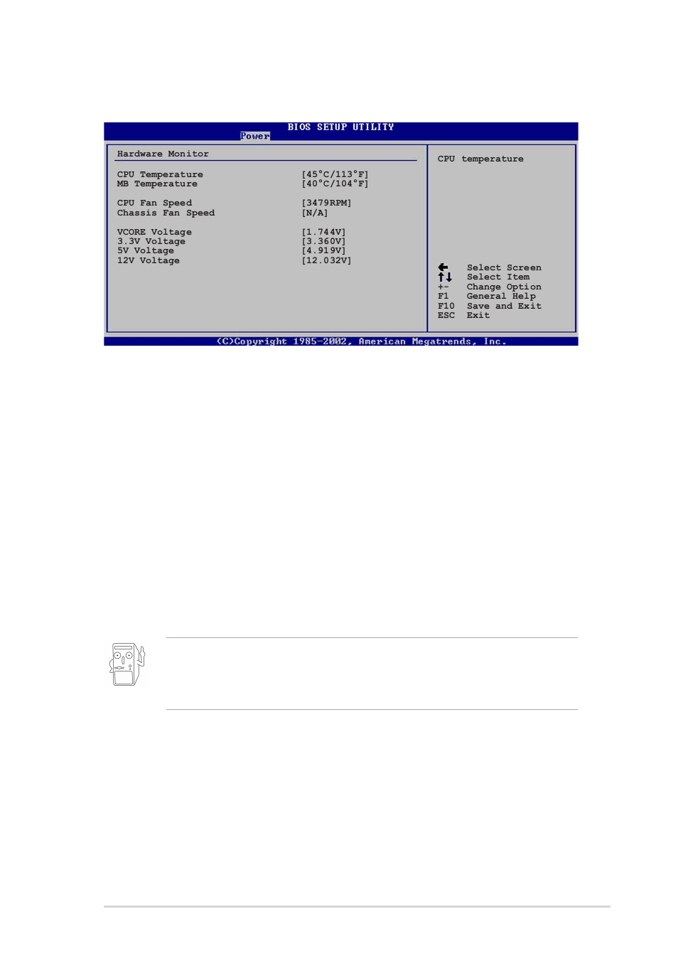 6 hardware monitor, Asus p4vp-mx motherboard 2-21 | Asus P4VP-MX User Manual | Page 53 / 62