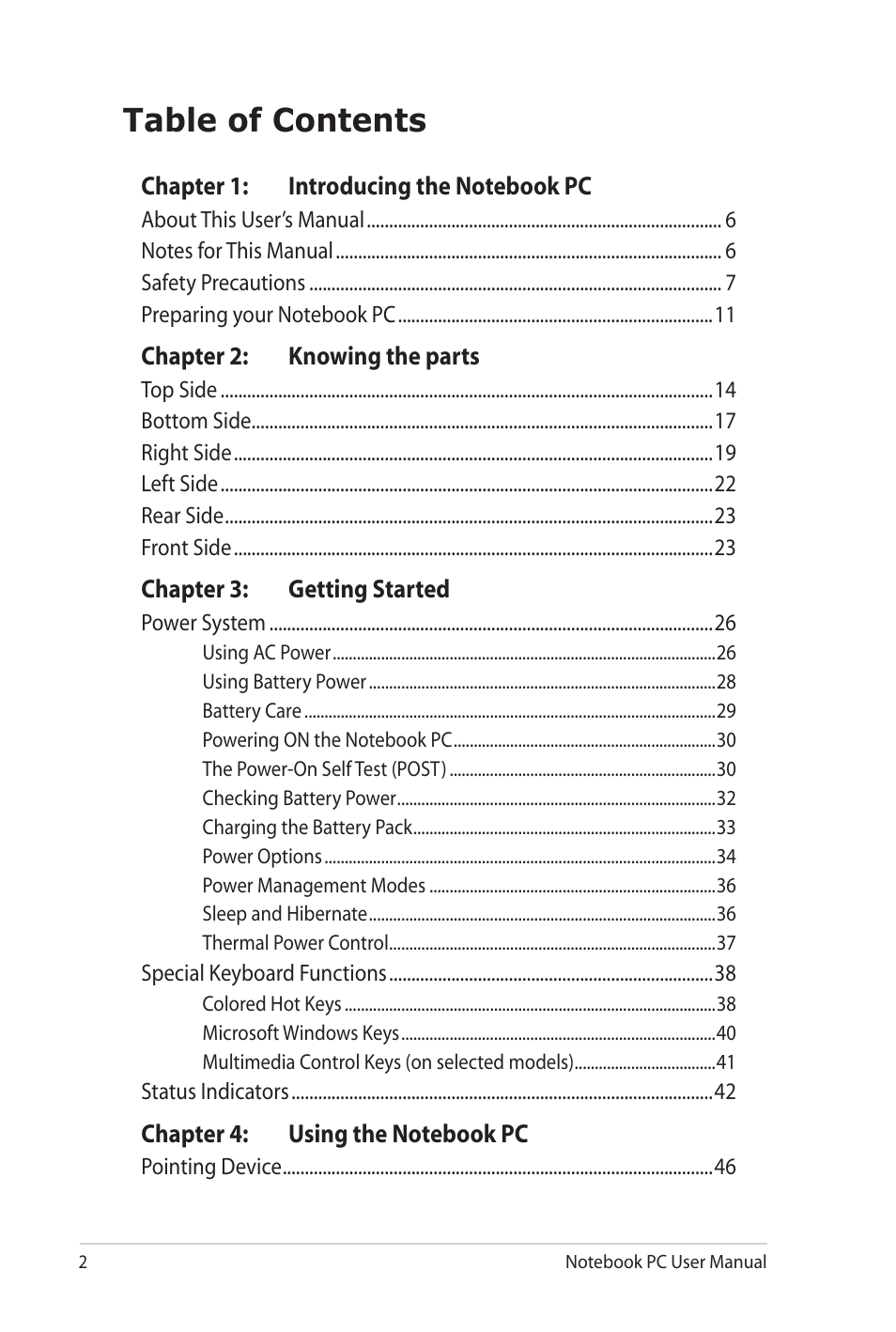 Asus NX90Jq User Manual | Page 2 / 108