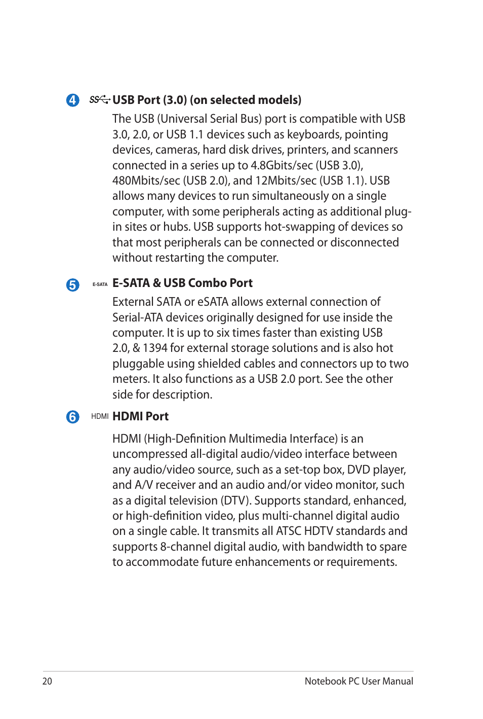 Asus NX90Jq User Manual | Page 20 / 108