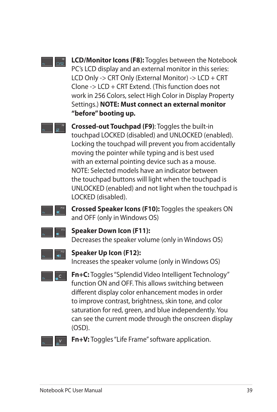 Asus NX90Jq User Manual | Page 39 / 108