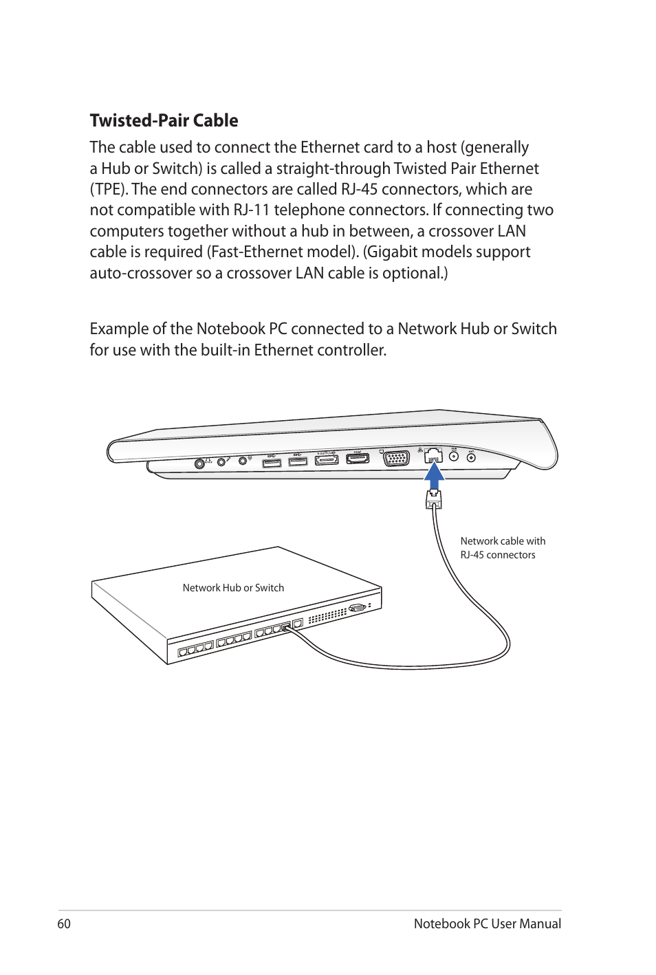 Twisted-pair cable | Asus NX90Jq User Manual | Page 60 / 108