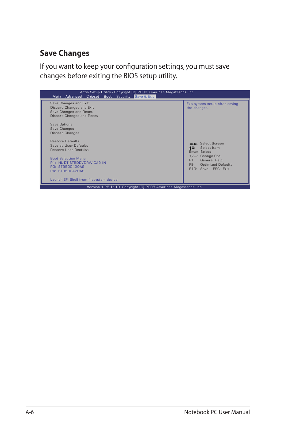 Save changes | Asus NX90Jq User Manual | Page 74 / 108