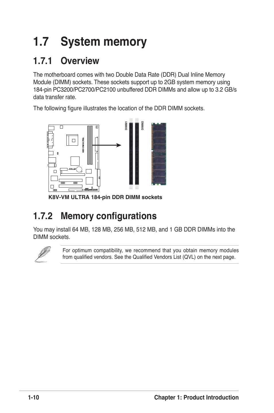1 overview | Asus K8V-VM Ultra User Manual | Page 20 / 78