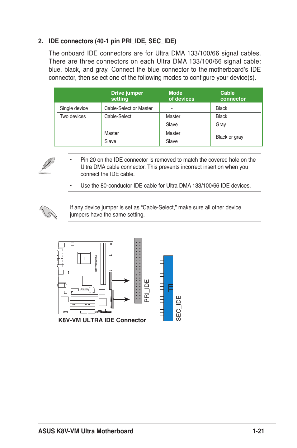 Asus k8v-vm ultra motherboard 1-21 | Asus K8V-VM Ultra User Manual | Page 31 / 78