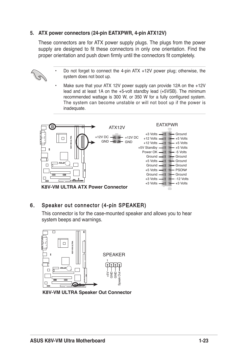 K8v-vm ultra speaker out connector speaker | Asus K8V-VM Ultra User Manual | Page 33 / 78