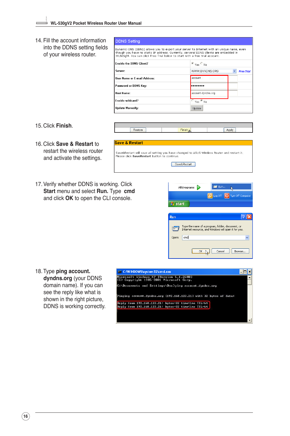 Asus WL-530g V2 User Manual | Page 18 / 30