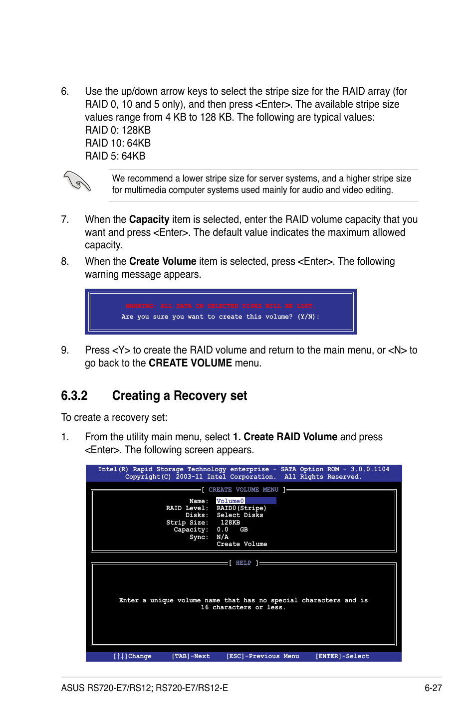 2 creating a recovery set, Creating a recovery set -27 | Asus RS720-E7/RS12 User Manual | Page 141 / 188