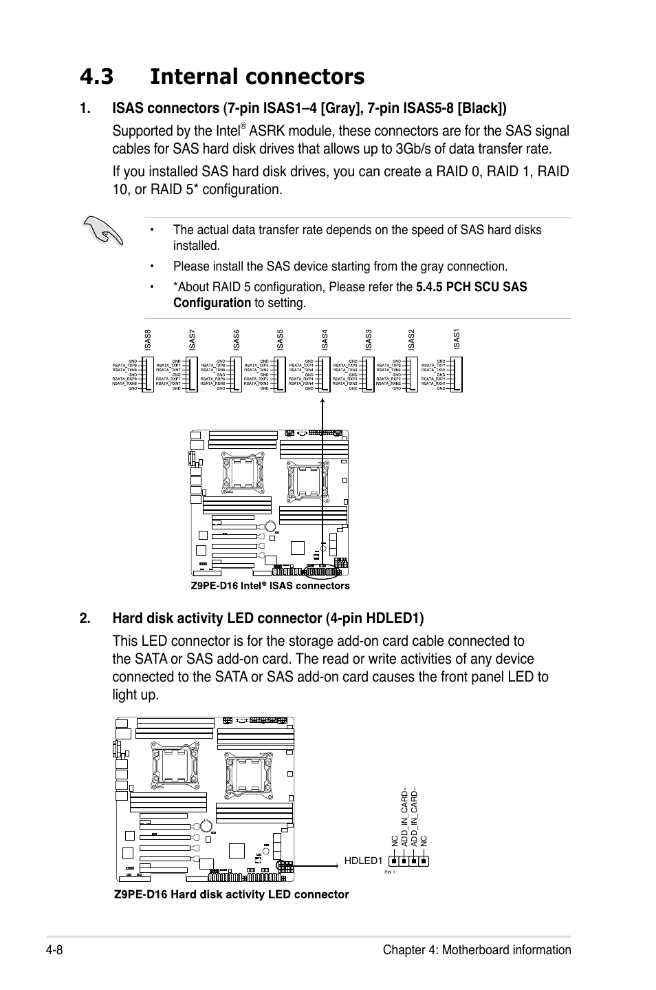 3 internal connectors, Internal connectors -8 | Asus RS720-E7/RS12 User Manual | Page 60 / 188