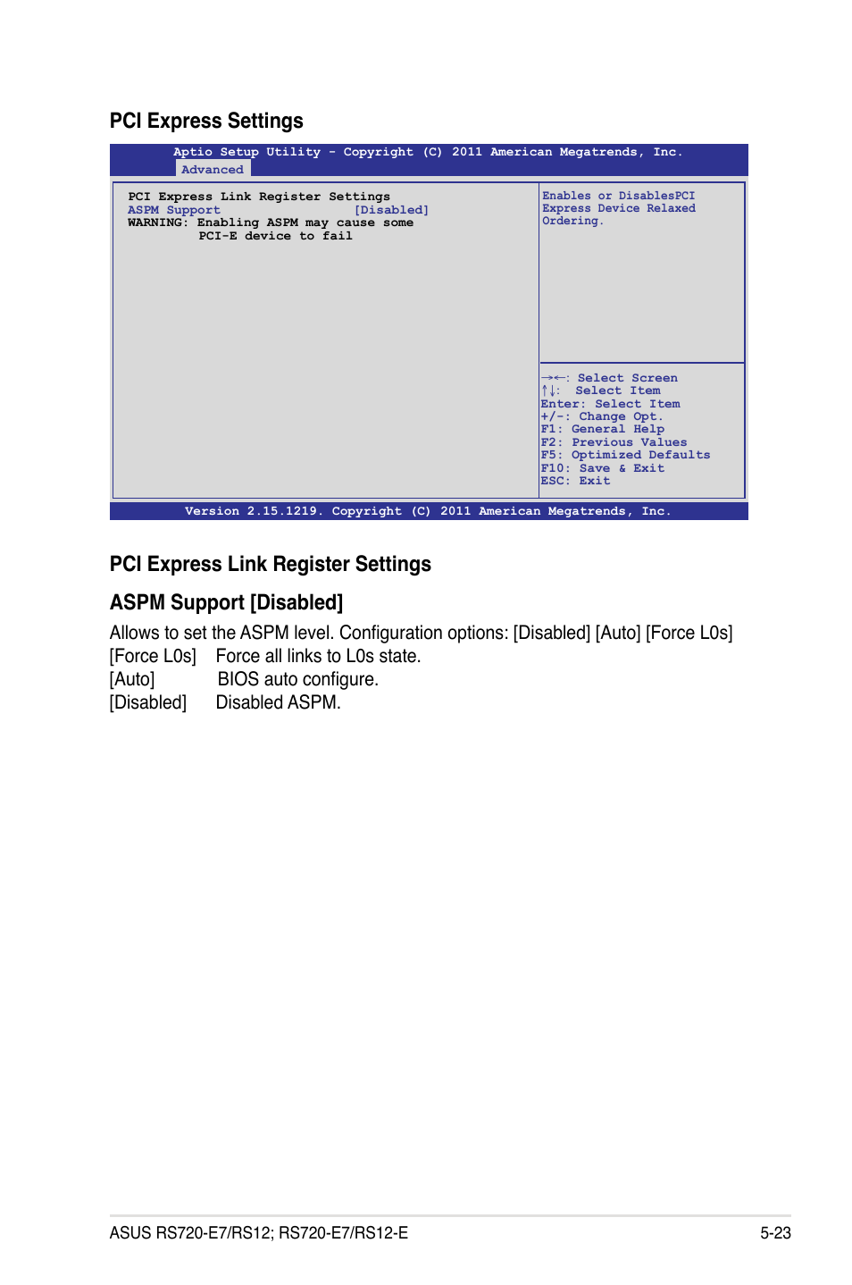 Pci express settings | Asus RS720-E7/RS12 User Manual | Page 89 / 188